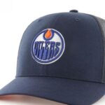detail loga na kšiltovke EDMONTON OILERS ´47 BRAND BALLPARK TRUCKER NY