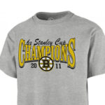detail loga na tričku BOSTON BRUINS ´47 BRAND ECHO TEE VINTAGE